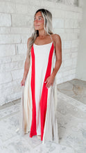 Load image into Gallery viewer, Sundaze Colorblock Open Back Halter Maxi