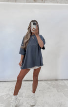 Load image into Gallery viewer, Back To Basics Oversized Mineral Wash Tee - Charcoal