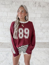 Load image into Gallery viewer, 89 Round Neck Sweater Top - Burgundy