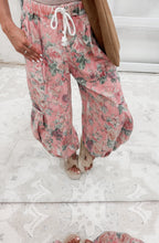 Load image into Gallery viewer, Rocking With You Floral Printed Drop Waist Denim Pants