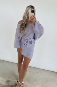Memory Lane Lavender Sweater Dress