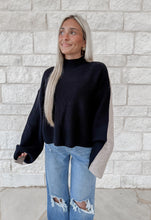 Load image into Gallery viewer, The Unexpected Two Tone Turtleneck Sweater