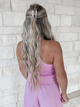 Load image into Gallery viewer, Trendsetter Halter Neck Tank Top &amp; Pants Set - Pink Blossom