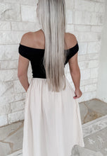 Load image into Gallery viewer, Made For More Off The Shoulder Contrast Maxi Dress