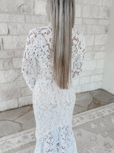 Load image into Gallery viewer, Means Something to Me Long Sleeve Lace Midi Dress - White