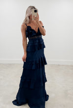 Load image into Gallery viewer, Midnight In Mexico Navy Ruffle Maxi