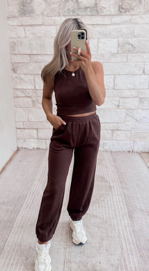 Elle Brown Jogger Set