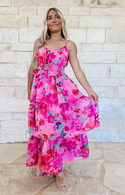 Spin You Around Floral Midi (FINAL SALE)