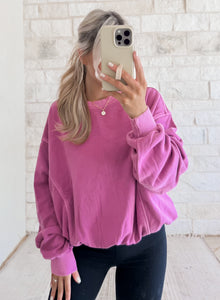 Elly Casual Sweatshirt - Lt Plum