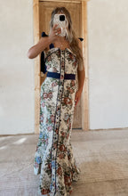 Load image into Gallery viewer, Read It In The News Bow Tie Tapestry Midi Dress