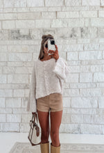 Load image into Gallery viewer, Step Back Suede Slim Fit Micro Shorts - Tan