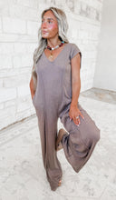 Load image into Gallery viewer, Coffee Run V Neck Jumpsuit - Brown