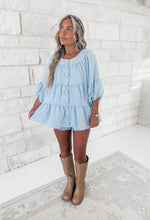 Load image into Gallery viewer, Miss Magnolia Button Down 3/4 Balloon Sleeve &amp; Shorts Set