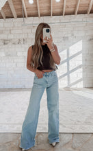 Load image into Gallery viewer, Judy High Rise Raw Hem Wide Leg Jeans