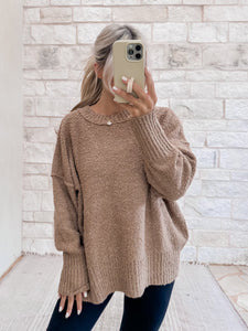 Cozy Feelings Mocha Sweater