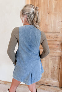 Playful Mood Denim Romper