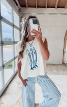 Load image into Gallery viewer, Three Little Fish Boxy Cropped Muscle Tank