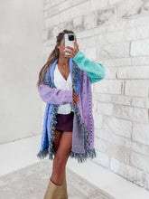 Load image into Gallery viewer, Paisley Print Contrast Cardigan