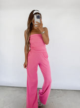 Load image into Gallery viewer, Summer House Ribbed Strapless Tube Top &amp; Wide-Leg Pants Set