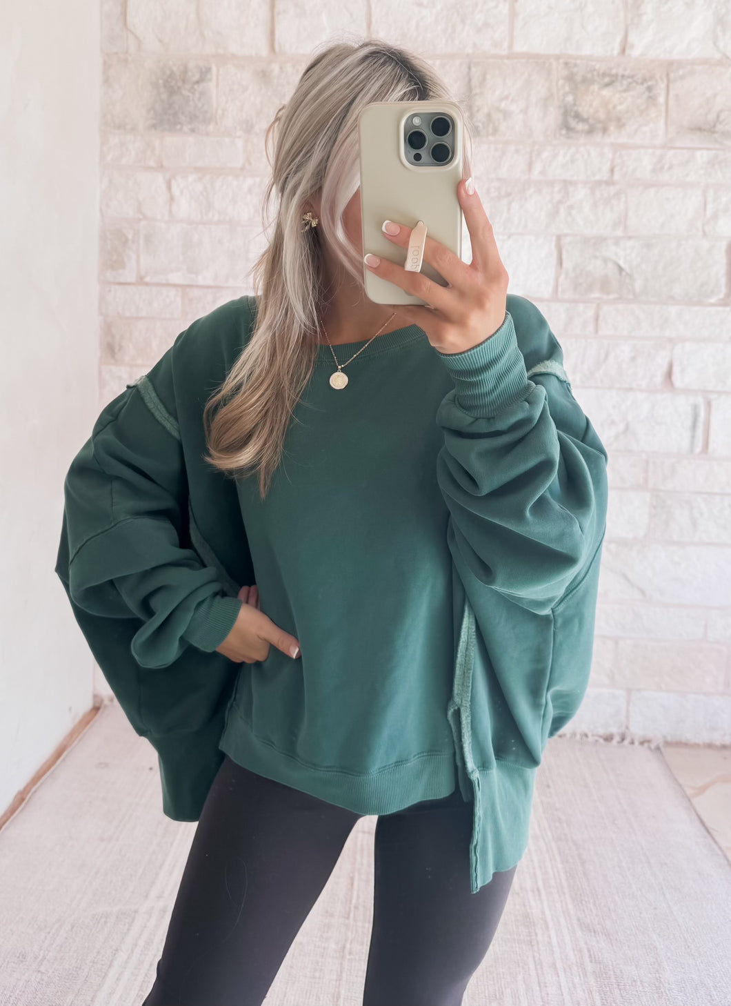 So Comfy Green Sweatshirt