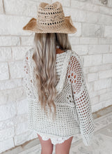 Load image into Gallery viewer, Salty Air Crochet Lightweight Coverup Hoodie