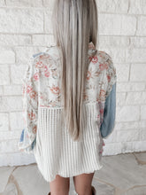 Load image into Gallery viewer, Don’t Mind Me Floral Denim Top (FINAL SALE)