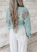 Load image into Gallery viewer, Under the Sun Crochet Top - Mint Aqua