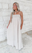 Load image into Gallery viewer, Timelessly True Embroidered Smocked Striped Tunic Maxi Dress