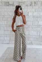 Load image into Gallery viewer, The Remix Polka Dot Raw Hem Wide Leg Pants
