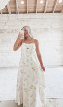Load image into Gallery viewer, Easy On Me Floral Spaghetti Strap Cutout Maxi - Cream
