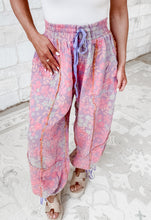 Load image into Gallery viewer, Spring Blooms Floral Print Washed Harem Pants - Lavender