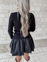 Load image into Gallery viewer, Reagan Black Knit Bubble Dress
