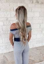 Load image into Gallery viewer, Meet Me In Stripe Boatneck Off-The-Shoulder Top  &amp; Pants Set