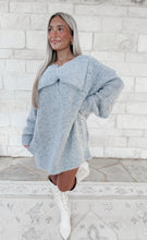 Load image into Gallery viewer, My Darling Dream Oversized Bow Knit Mini Dress - H. Grey (FINAL SALE)