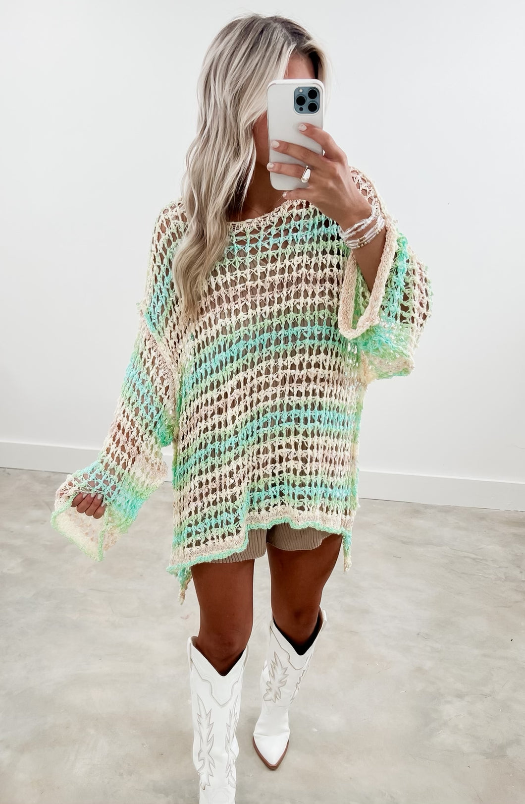 Total Paradise Oversized Crochet Top/Coverup