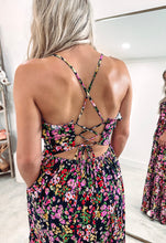 Load image into Gallery viewer, Midnight Daisy Tie Back Maxi (FINAL SALE)