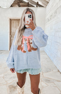 Cowboy Boots Ribbon Sweater