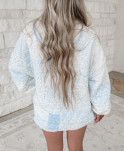 Load image into Gallery viewer, Held Close Floral Quilted Half Zip Pullover &amp; Shorts Set - Blue Combo