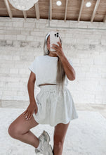Load image into Gallery viewer, Sidewalk Skips Two Piece Casual Skort Set - White Melange