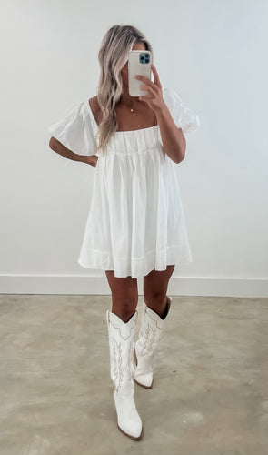 Ava White Dress