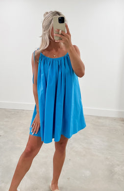 Zoe Azure Blue Mini Dress