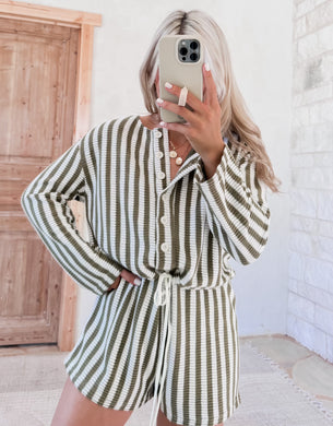 Chic Girl Striped Romper