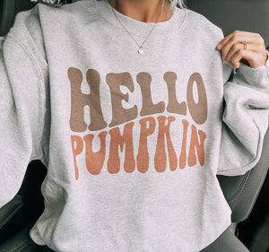 Hello Pumpkin Sweatshirt (gildan 1 week TAT)