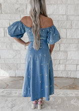 Load image into Gallery viewer, High Standards Embroidered Denim Dress