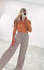 Fashion Advice Wavy Checkered Pants