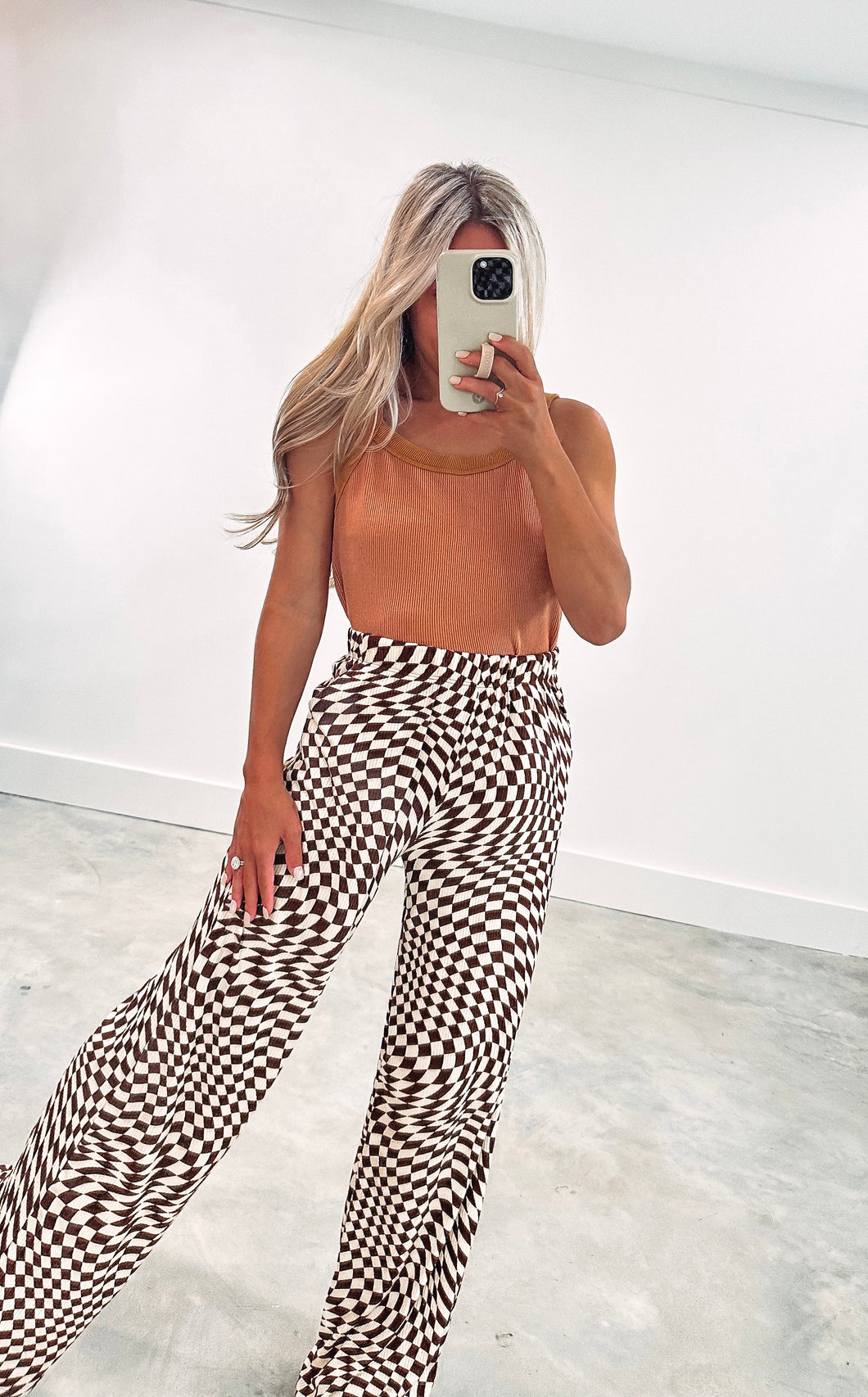 Fashion Advice Wavy Checkered Pants