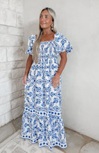 Load image into Gallery viewer, Off To Spain Floral Smocked Maxi Dress
