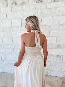 Promise Me Beige Tiered Maxi (FINAL SALE)