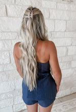 Load image into Gallery viewer, Front Row Linen Deep Color Curvy Waist Tube Top &amp; Shorts