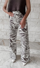 Load image into Gallery viewer, Anything I Want Zebra Print Stretch Pants - Brown